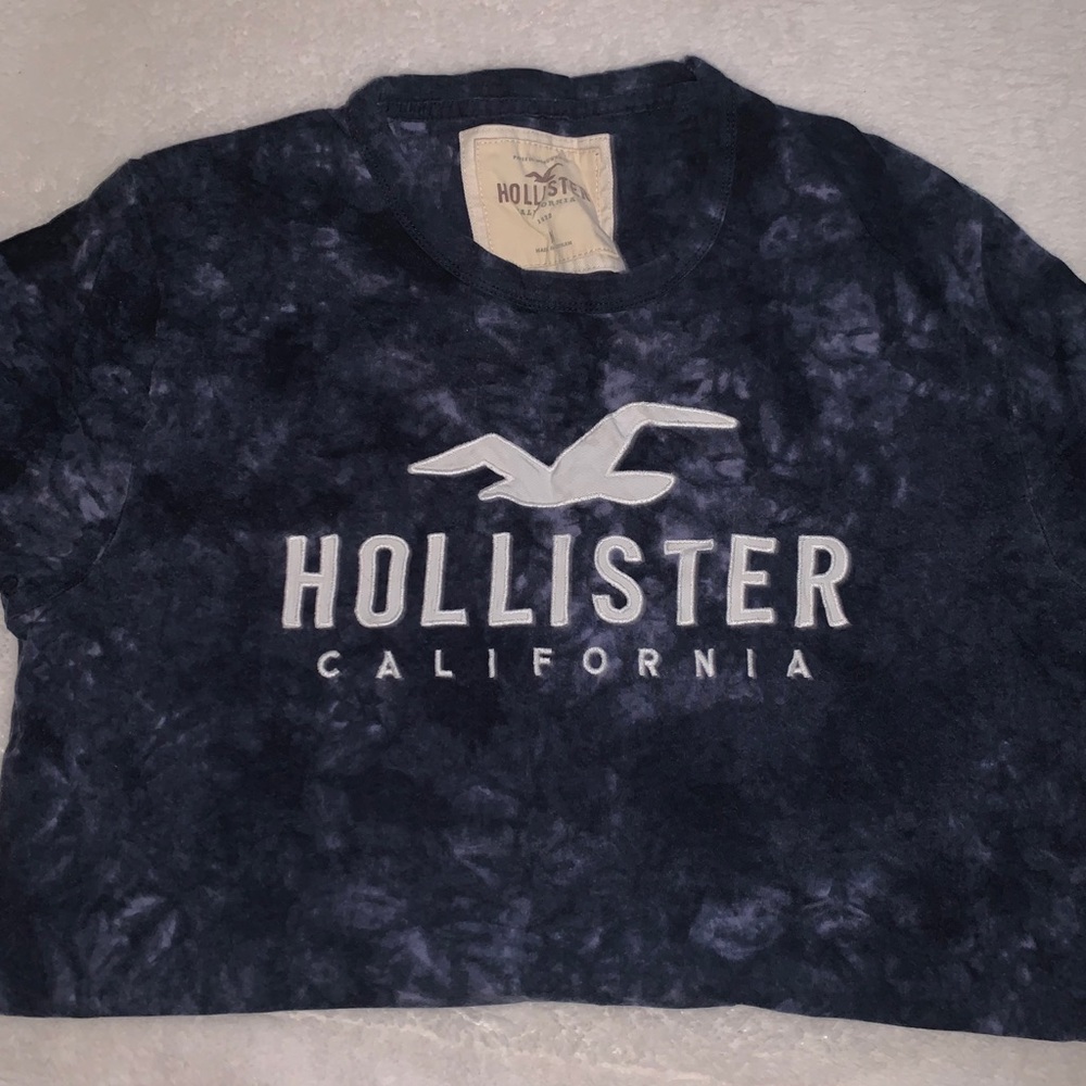 Hollister Blue Tie Dye Washed Shortsleeve T-Shirt